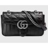 Replica Gucci Women GG Marmont Mini Shoulder Bag Black Double G Matelassé Leather 14