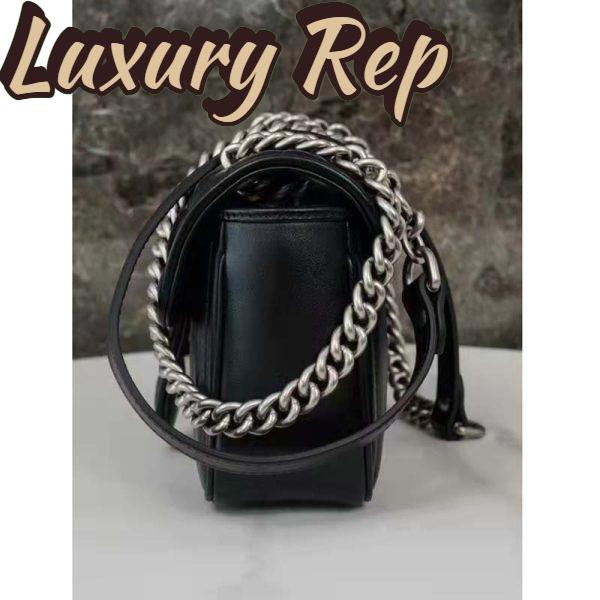 Replica Gucci Women GG Marmont Mini Shoulder Bag Black Double G Matelassé 7