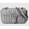Replica Gucci Women GG Marmont Mini Shoulder Bag White Double G Matelassé 20