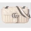 Replica Gucci Women GG Marmont Mini Shoulder Bag White Double G Matelassé 19