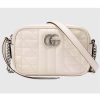Replica Gucci Women GG Marmont Mini Shoulder Bag White Double G Matelassé Leather 13