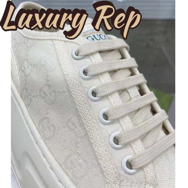 Replica Gucci GG Women’s GG Sneaker White Original Canvas Flat 5 Cm Heel 10