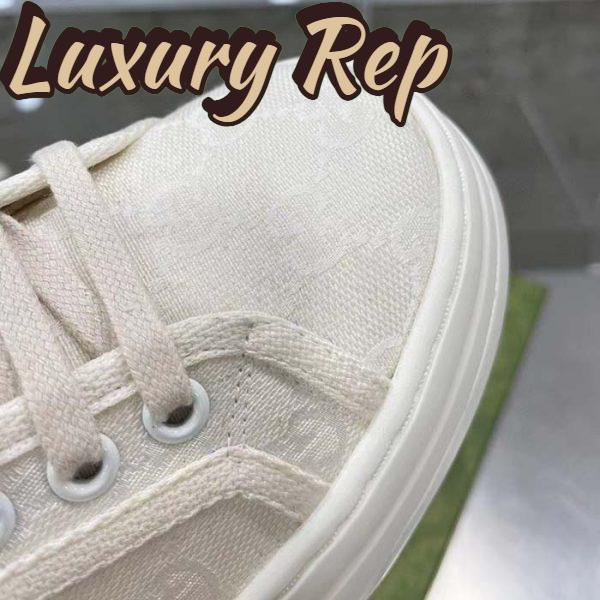 Replica Gucci GG Women’s GG Sneaker White Original Canvas Flat 5 Cm Heel 12