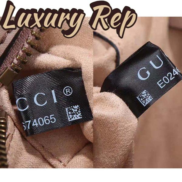 Replica Gucci Women GG Marmont Small Matelassé Shoulder Bag Pink Leather Double G 11
