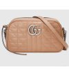 Replica Gucci Women GG Marmont Small Matelassé Shoulder Bag Pink Leather Double G 13