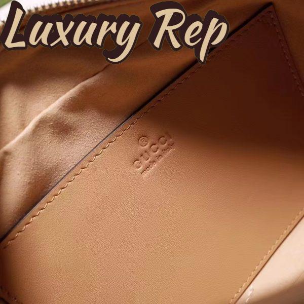 Replica Gucci Women GG Marmont Small Shoulder Bag Beige Matelassé Leather 10