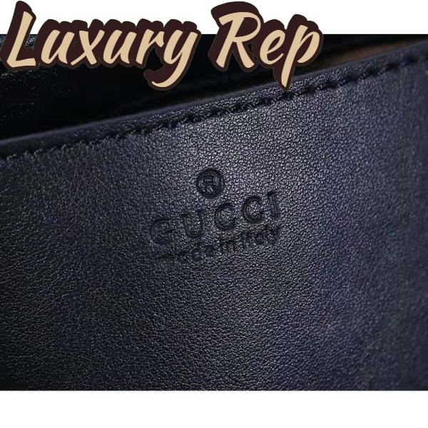 Replica Gucci Women GG Marmont Small Shoulder Bag Black Matelassé Double G 11