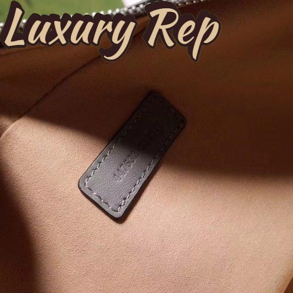 Replica Gucci Women GG Marmont Small Shoulder Bag Grey Matelassé 10