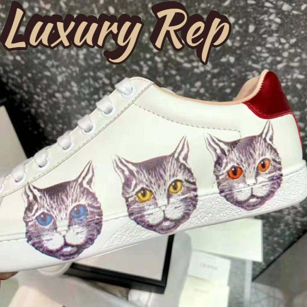 Replica Gucci Women’s Ace Sneaker with Mystic Cat Crafted in White Leather 7