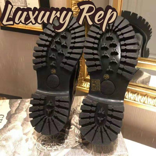 Replica Gucci Men Leather Lug Sole Horsebit Loafer in Black Leather 4.6 cm Heel 10