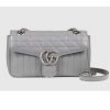 Replica Gucci Women GG Marmont Small Shoulder Bag Lilac Matelassé Chevron Heart Double G 14