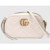 Replica Gucci Women GG Marmont Small Shoulder Bag Sage Green Matelassé Chevron Heart 16
