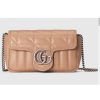 Replica Gucci Women GG Marmont Small Top Handle Bag White Matelassé Chevron Leather 14