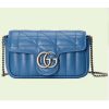 Replica Gucci Women GG Marmont Super Mini Bag Black Double G Matelassé 16