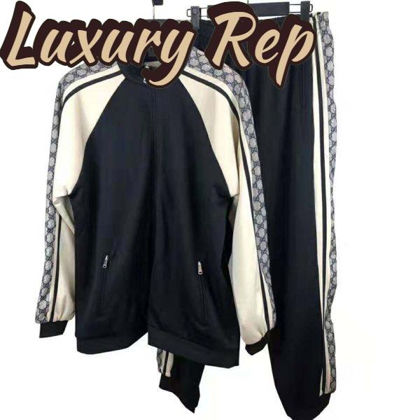 Replica Gucci Men Oversize Technical Jersey Jacket in GG Printed Nylon-Black 3