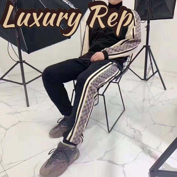 Replica Gucci Men Oversize Technical Jersey Jacket in GG Printed Nylon-Black 6