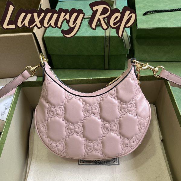 Replica Gucci Women GG Matelassé Mini Bag Light Pink GG Matelassé Leather Double G 5