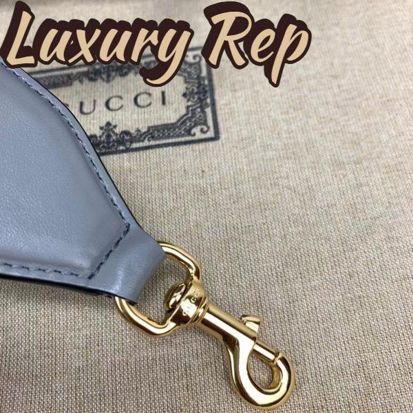 Replica Gucci Women GG Matelassé Mini Top Handle Bag Dusty Grey Leather Double G 11