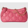 Replica Gucci Women GG Matelassé Handbag Pink GG Matelassé Leather Double G 14