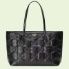 Replica Gucci Women GG Matelassé Leather Mini Bag Black Double G 16
