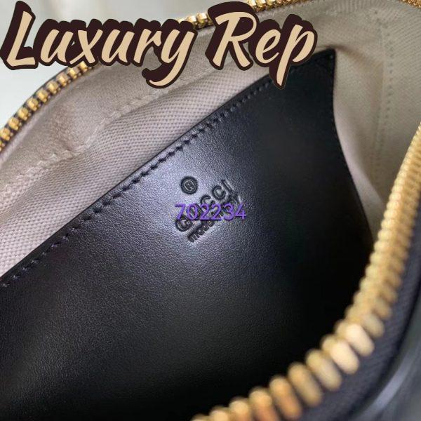 Replica Gucci Women GG Matelassé Leather Shoulder Bag Black Double G 11