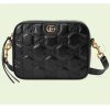 Replica Gucci Women GG Matelassé Leather Small Bag Light Brown Double G Zip Closure 15