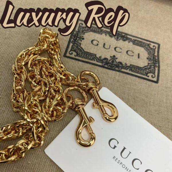 Replica Gucci Women GG Matelassé Leather Top Handle Bag Dusty Grey Double G 10