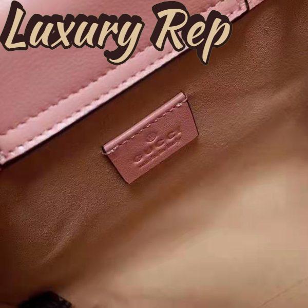 Replica Gucci Women Gucci Diana Mini Tote Bag Pastel Pink Leather Double G 11