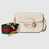 Replica Gucci Women Gucci Horsebit 1955 Mini Top Handle Bag Beige and Ebony GG Supreme Canvas 14
