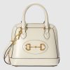 Replica Gucci Women Gucci Horsebit 1955 Small Bag Beige White GG Supreme Canvas 13