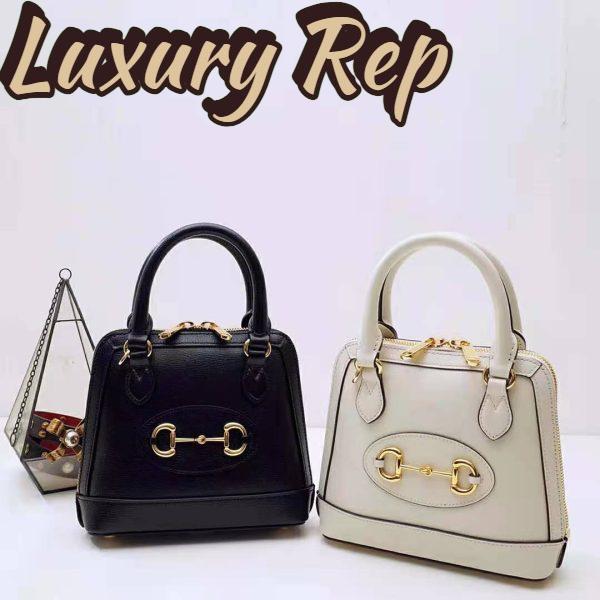 Replica Gucci Women Gucci Horsebit 1955 Mini Top Handle Bag Leather 4