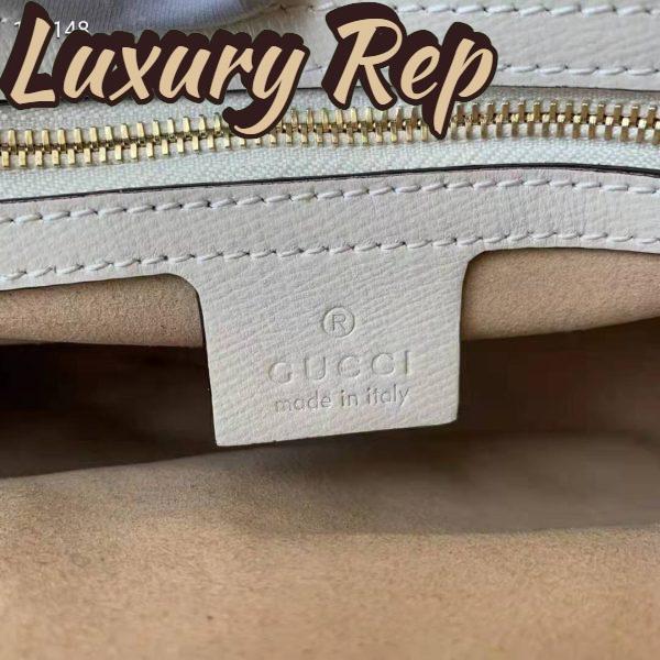 Replica Gucci Women Gucci Horsebit 1955 Small Shoulder Bag Beige/Ebony GG Supreme Canvas Leather 11