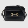 Replica Gucci Women Gucci Horsebit 1955 Small Shoulder Bag Beige/Ebony GG Supreme Canvas Leather 13