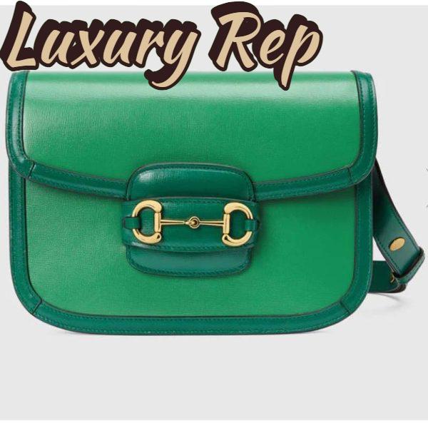 Replica Gucci Women Gucci Horsebit 1955 Small Shoulder Bag Bright Green Leather