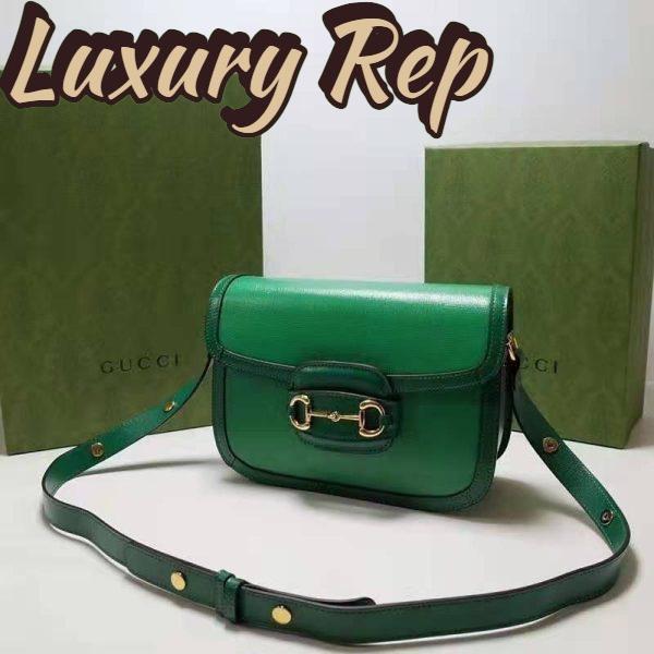 Replica Gucci Women Gucci Horsebit 1955 Small Shoulder Bag Bright Green Leather 4