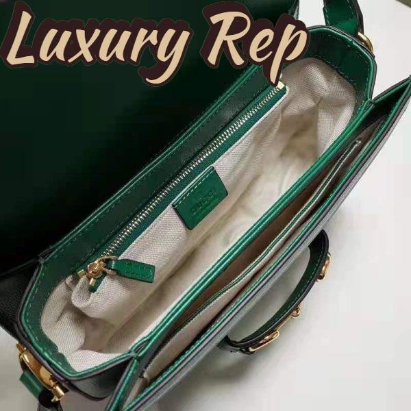 Replica Gucci Women Gucci Horsebit 1955 Small Shoulder Bag Bright Green Leather 8