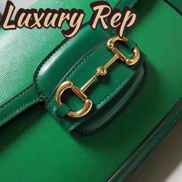 Replica Gucci Women Gucci Horsebit 1955 Small Shoulder Bag Bright Green Leather 9