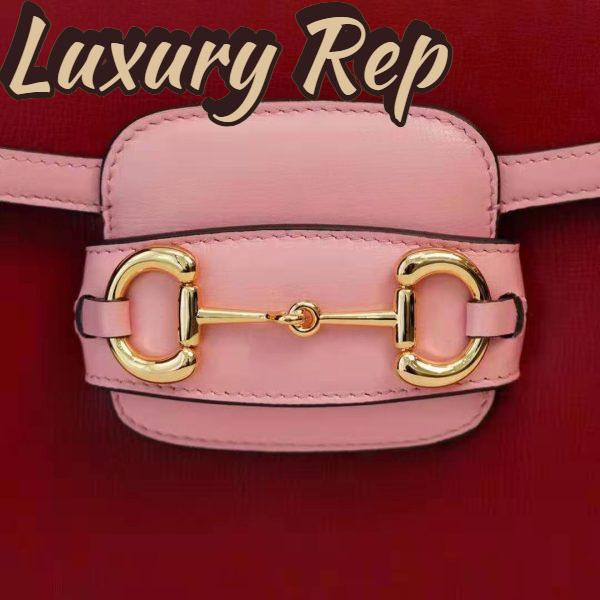 Replica Gucci Women Gucci Horsebit 1955 Small Shoulder Bag Dark Red Leather 10