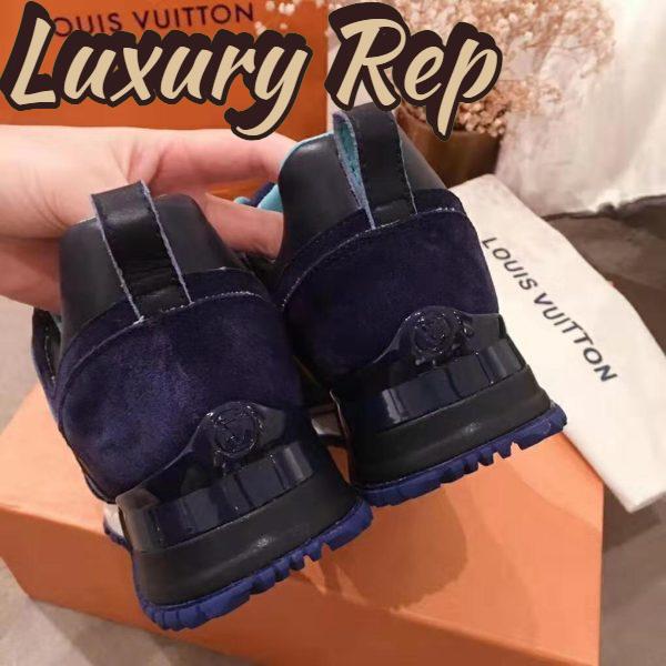 Replica Louis Vuitton LV Women Run Away Sneaker in Suede Calf Leather-Navy 8