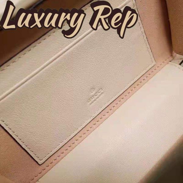 Replica Gucci Women Interlocking G Mini Bag White and Red Leather Interlocking G 11