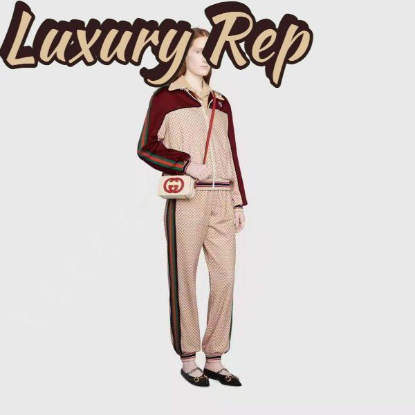 Replica Gucci Women Interlocking G Mini Bag White and Red Leather Interlocking G 12