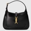 Replica Gucci Women Jackie 1961 Mini Shoulder Bag Black Ivory GG Denim Jacquard 15