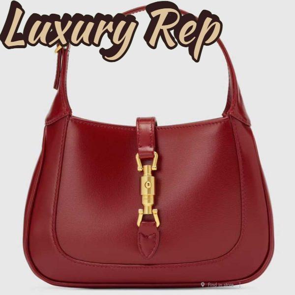 Replica Gucci Women Jackie 1961 Mini Shoulder Bag Red Leather Gold-Toned Hardware