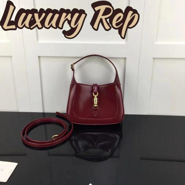 Replica Gucci Women Jackie 1961 Mini Shoulder Bag Red Leather Gold-Toned Hardware 3