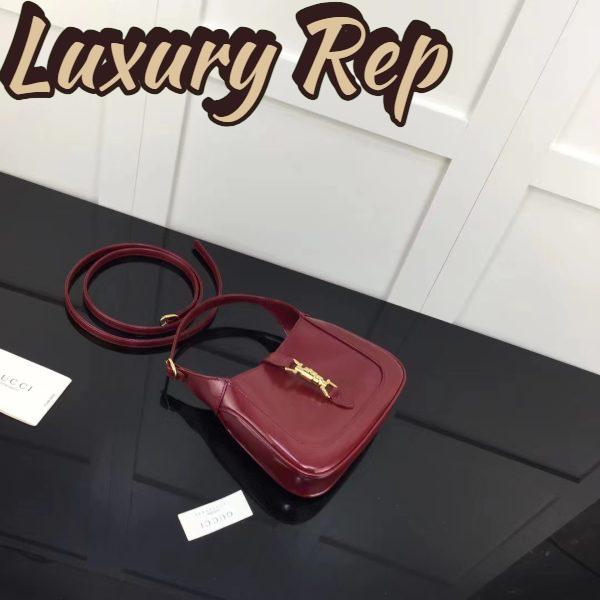 Replica Gucci Women Jackie 1961 Mini Shoulder Bag Red Leather Gold-Toned Hardware 5