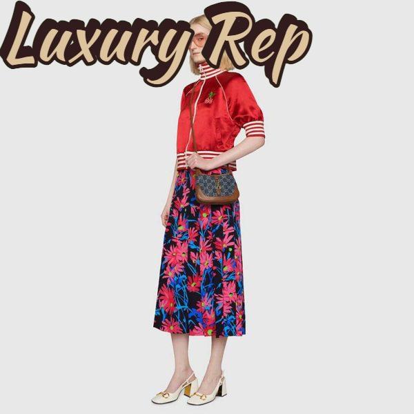 Replica Gucci Women Jackie 1961 Mini Shoulder Bag Washed Organic GG Jacquard Denim 12