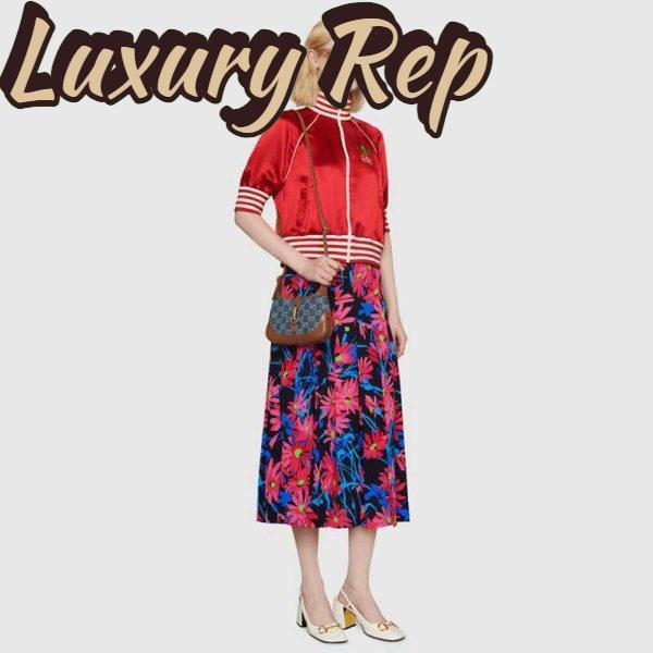 Replica Gucci Women Jackie 1961 Mini Shoulder Bag Washed Organic GG Jacquard Denim 13