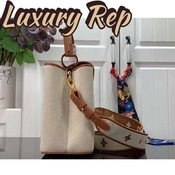Replica Louis Vuitton LV Women Capucines MM Handbag Caramel Brown Taurillon Leather Canvas 5