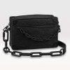 Replica Louis Vuitton LV Men Mini Soft Trunk Bag Black Taurillon Cowhide Leather