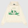 Replica Gucci Women Disney x Gucci Hooded Sweatshirt White Felted Organic Cotton Jersey